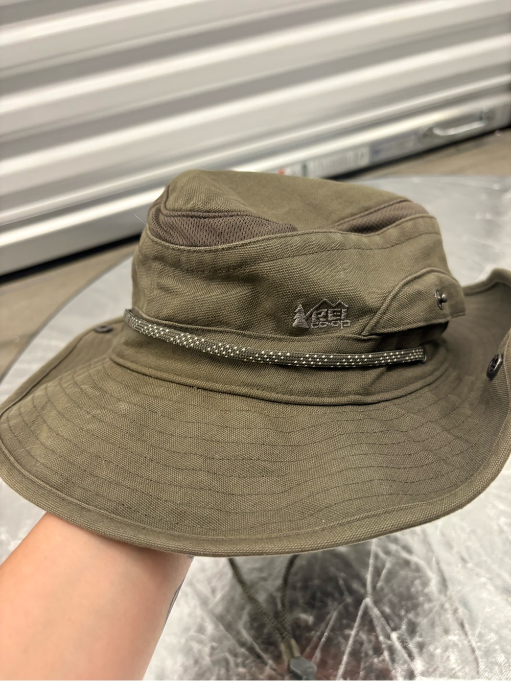 REI Olive Cotton Outdoor Unisex Boonie Hat